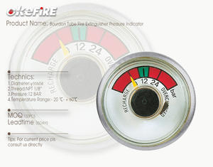 ตัวบ่งชี้ความดันเครื่องดับเพลิงหลอด OKEFire Bourdon - Product Image 3