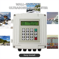 Precio bajo OEM RS485 4 ~ 20mA Caudalímetro de agua líquida Medidores de flujo de agua ultrasónicos montados en la pared