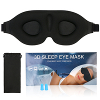 Masque de Sommeil Ergonomique 3D et Cache-Yeux Doux et Confortable pour Bloquer la Lumière