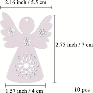 Ornement de Noël en bois découpé au laser, décoration suspendue pour la maison, cadeau artisanal pour enfants - Product Image 4