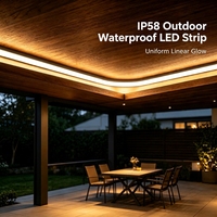 Bande lumineuse LED linéaire flexible COB haute densité, étanche IP67 IP68, pour piscine et décoration extérieure