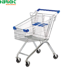 High-Capacity Chrome Plated Flexible Supermarket <b>Shopping</b> <b>Trolley</b> Cart Comfortable Plastic Design for Convenient <b>Shopping</b> - Product Image 2