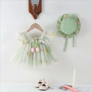 ชุดเดรสเด็กผู้หญิงปักลายดอกไม้<span class=keywords><strong>ขาย</strong></span>ดี พร้อมหมวก ชุดเดรสสม็อคสำหรับเด็กผู้หญิง - Product Image 6