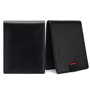 Genuine Leather <b>Wallet</b> Black <b>Men</b> <b>RFID</b> Blocking Multi Card Slot Lightweight Money Clip Everyday Use - Product Image 5