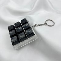 Porte-clés clavier mécanique 9 touches en acrylique, jouet de bureau ASMR anti-stress, cadeau personnalisé pour le commerce de détail, idéal pour le bureau