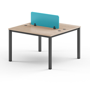 Furnitur kantor komersial Modern meja dua orang staf, meja kerja kantor kubus komputer - Product Image 6