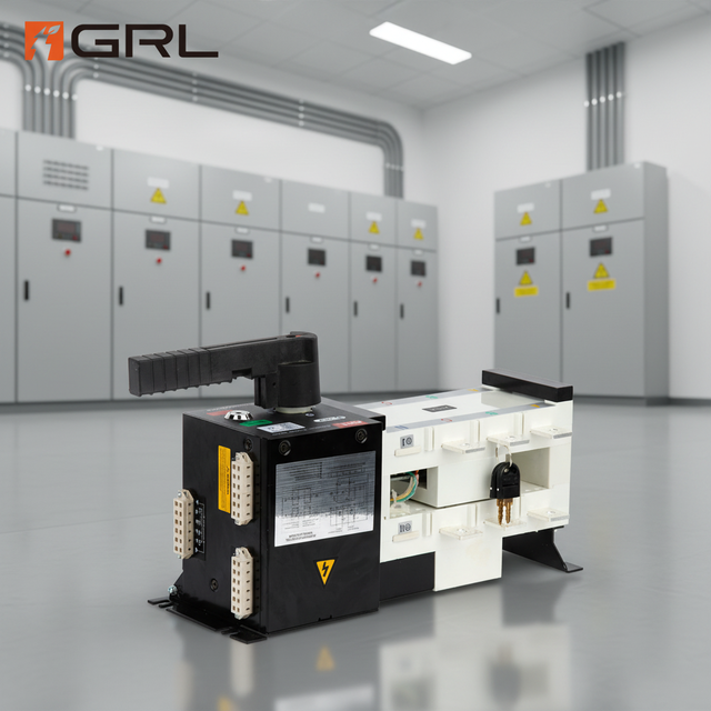 HGLD Automatic Transfer Changeover Switch 160A-1600A 3P/4P ATS Dual Power Supply Switching to Backup Power Supply GRL
