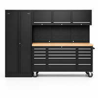 Armoire à outils en acier pour atelier et garage PJD GTC-01 avec tiroirs, plan de travail modulaire combiné, design moderne, garantie de 3 ans