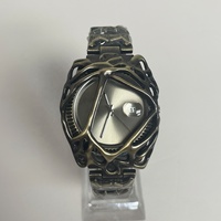 Montre-bracelet vintage en bronze Y2K avec cadran en albâtre torsadé en forme d'araignée, montre à quartz créative et personnalisée pour homme avec affichage de la date