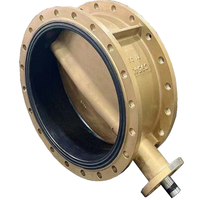Corps et disque de vanne papillon concentrique à double bride manuelle DN600 en bronze-aluminium C95400, anti-corrosion