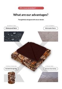 Picnic Mats, Portable Outdoor Multifunctional Travel <b>Blankets</b>, Enlarged and Thickened Moisture-proof Mats - Product Image 3