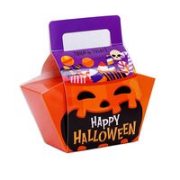 Boîtes à bonbons durables pour tours ou friandises, boîtes en papier écologique pour Halloween, fournitures de cadeaux de fête
