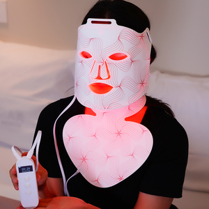 LOGO personnalisé 850nm meilleurs soins de la peau proche infrarouge nir photon silicone <span class=keywords><strong>led</strong></span> <span class=keywords><strong>masque</strong></span> facial cou rouge luminothérapie <span class=keywords><strong>masque</strong></span> de beauté - Product Image 2
