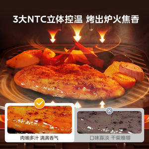 Horno freidora de aire Midea de 6L multifunción con revestimiento cerámico y ventana de visualización para freír al aire, asar, hornear y deshidratar - Product Image 2