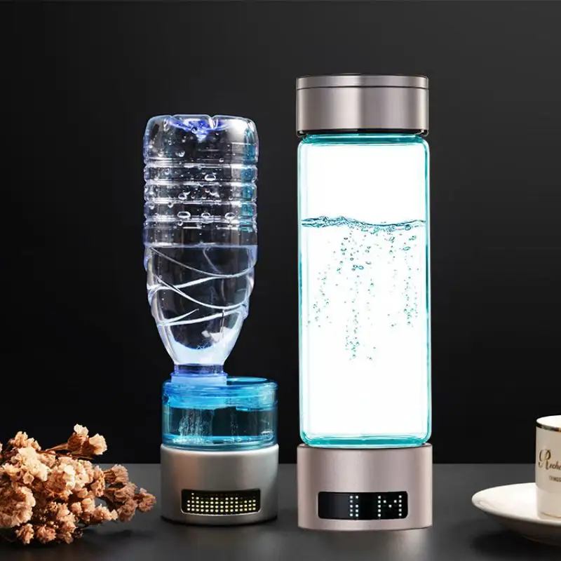Ur-בריאות מימן בקבוק מים מיינן מים סיטונאי נייד 260ML זכוכית מימן מחולל בקבוקי מים