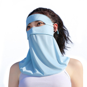 Masque de protection solaire conduite glace masque de soie respirant pare-soleil visage été équitation masque facial Protection UV visage complet Gini - Product Image 1