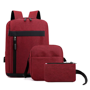 Mochila Antirrobo Impermeable Oxford Geométrica de 3 Piezas con Cierre USB y Capacidad de 20-39L para Viajes al Aire Libre y Estudiantes - Product Image 2