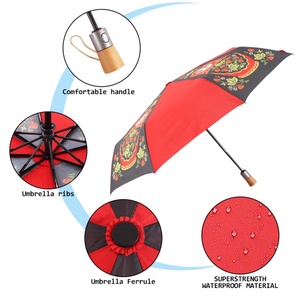 Parapluie pliant portable OEM à ouverture et fermeture automatiques, avec armature en fer, protection UV et anti-pluie, poignée en plastique, adapté aux femmes, toutes saisons - Product Image 2