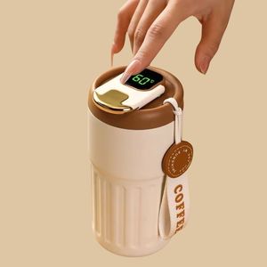 Kreative Tragbare Neue Smarte 450ml Kaffeetasse mit Temperaturanzeige Vakuum-Thermobecher Edelstahl-Vakuumflasche - Product Image 1