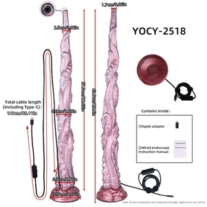 Dildo anal monstre de 25 pouces avec caméra endoscopique et ventouse lumineuse pour plaisir sexuel, jouets sexuels en silicone pour pénétration profonde - Product Image 6