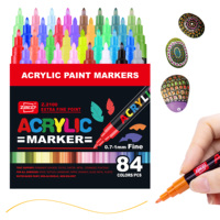 Nouveaux Marqueurs de Peinture Acrylique à Pointe Fine, 240 Couleurs, à Base d'Eau, Non Toxiques pour Peinture sur Pierre, Roche, Métal, Plastique
