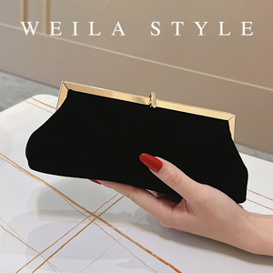 Elegante Fluwelen Handtas Voor Vrouwen Met Strass Sluiting En Lange Kettingriem Ideaal Voor Avondfeest Bruiloft <span class=keywords><strong>Prom</strong></span> Date Night - Product Image 4