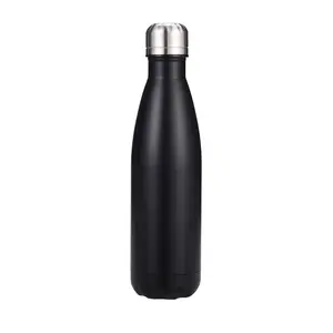 زجاجة مخصصة بسعر الجملة ذات جودة جيدة سعة 500 مللي زجاجة مفرغة هوائيا مزدوجة الجدار مصنوعة من الصلب الذي لا يصدأ زجاجة مياه رياضية كوب فارغ هوائيا
