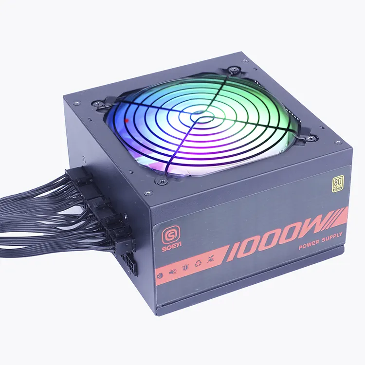 High Performance ATX Power Supply full modular 1000W 80 Plus Gold Power Supply Led for Gaming PC 12V PSU APFC 20 + 4pin