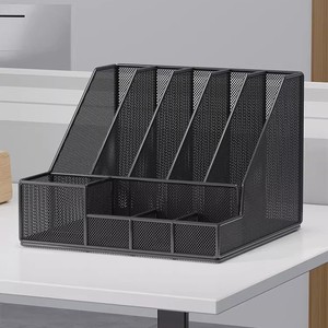 Meert Desk Storage Rack 32x32x24cm Metal File <b>Organizer</b> Multi Layer Office <b>Desktop</b> <b>Organizer</b> <b>for</b> Stationery Books - Product Image 4