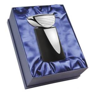 Boîte à trophées de golf avec marqueur en acier inoxydable, aluminium, plastique et PU, H=180 mm - pour balle et club de golf - Product Image 2