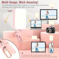 Haute qualité Mini LED Selfie anneau lumière pince Kit vente d'usine pour bureau lit utilisation Smartphone vidéo Microphone Vlog caméra prise de vue