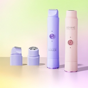 Appareil d'<span class=keywords><strong>épilation</strong></span> électrique à double tête Rasoir de rasage pour femmes et hommes pour les zones intimes Tondeuse pour poils pubiens Anglais Ménage - Product Image 1