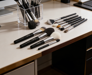 Ensemble de 20 pinceaux de maquillage professionnels OEM, poils de chèvre naturels, manche en bois, <span class=keywords><strong>pinceau</strong></span> estompeur, pour le visage et le blush, lavable, luxe OEM - Product Image 2