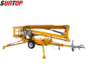 Thủy lực <span class=keywords><strong>Telescopic</strong></span> Cherry picker nền tảng trên không 10M 16M 24M trailerable towable manlift Boom Lift suntop 22m max nền tảng - Product Image 2