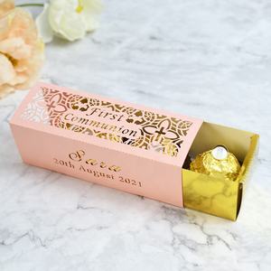 Livre design personnalisé croix découpé au laser baptême première communion boîte de souvenirs - Product Image 5