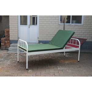 Lit médicalisé manuel 1980x900x550mm avec tête de lit en acier inoxydable et surface en acier thermolaqué pour usage hospitalier et chambre à coucher - Product Image 3