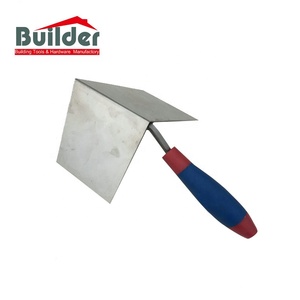 Outils de construction, outil de finition pour cloisons sèches/humides, manche en plastique, truelle d'angle à 90 degrés avec flexibilité, truelle à plâtre - Product Image 5