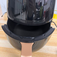 Friteuse à air électrique multifonction à grande capacité avec écran tactile et arrêt automatique en acier inoxydable transfrontalier 6L