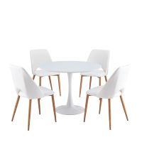 Proveedor de mesa de comedor restaurada clásica/Muebles industriales de hierro y vidrio
