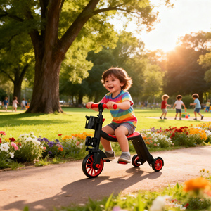 Chariot transformable en 2 types de tricycles, 3 types de scooters, planeurs et draisienne - Product Image 2