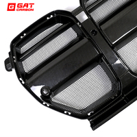 Calandre avant monobloc style V pour BMW M3 M4 G80 G82 G83 2021+ en fibre de carbone sèche
