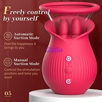 3-in-1 Rosen-Vibrator für Erwachsene mit 10 Funktionen zum Lecken, Saugen und Vibrieren für Frauen