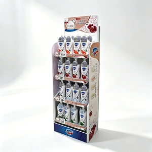 Metal Pegboard Display Rack Floor Standing Multi-Layer Retail Merchandise Display Stand For Skincare Shampoo Products - Product Image 1