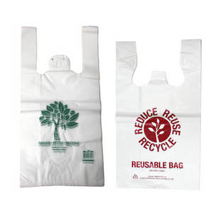 Bolsas de Camiseta Biodegradables de Fábrica con 22 Años de Experiencia, Bolsas de Compras Reciclables para Mercados de Agricultores - Product Image 5