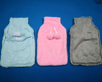 Bouillotte en peluche avec housse en fourrure de lapin pour réchauffer les mains