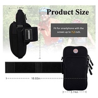 Venta caliente logotipo personalizado colores brazalete de teléfono celular para mujeres corriendo soporte de teléfono bandas de brazo negro