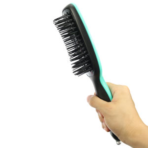 OEM/ODM Salon Styling a soffiaggio groviglio districante <span class=keywords><strong>spazzola</strong></span> per <span class=keywords><strong>capelli</strong></span> pacchetto personalizzato dieci righe setole flessibili Wet districler <span class=keywords><strong>spazzola</strong></span> per <span class=keywords><strong>capelli</strong></span> - Product Image 5