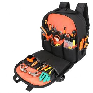 Mochila Portaherramientas Grande y Resistente de Fábrica BSCI OEM, Bolsa de Herramientas con 38 Bolsillos - Product Image 1