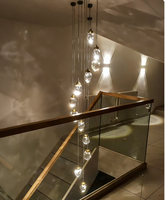 Lustre de restaurant de luxe léger, moderne et simple, en cristal, design 2026, pour table à manger et bar, lampe très vendue
