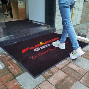 Tùy chỉnh Nylon Logo thảm sàn trong nhà ngoài trời 2mm Vòng đống máy cắt hiện đại công ty thương mại khách sạn nhà 1PC cao su vuông - Product Image 2